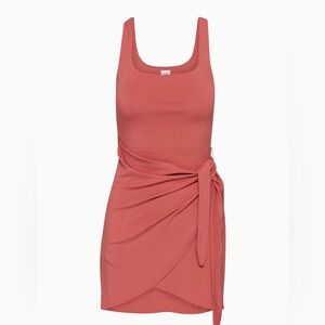 Aritzia Saturn Mini Dress in Coral